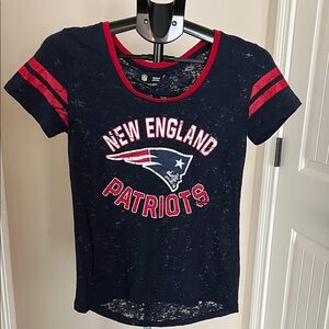 New England Patriots Women's Navy Short Sleeve Tee